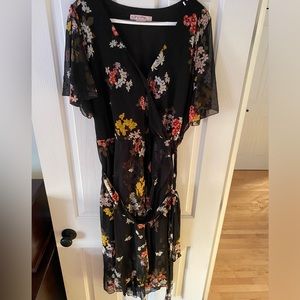 Black floral dress